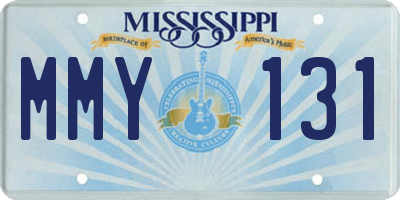 MS license plate MMY131