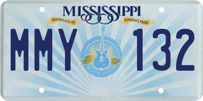 MS license plate MMY132