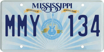 MS license plate MMY134