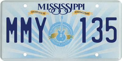 MS license plate MMY135