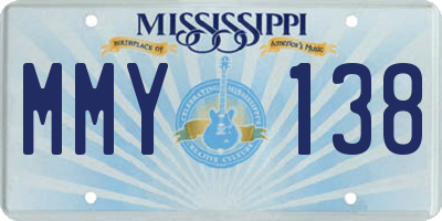 MS license plate MMY138