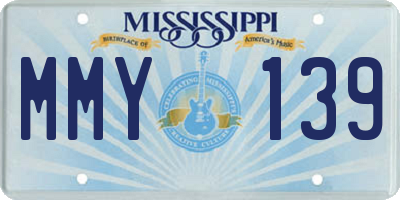 MS license plate MMY139