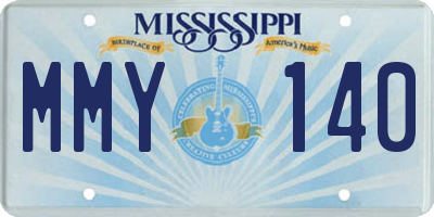 MS license plate MMY140