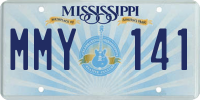 MS license plate MMY141