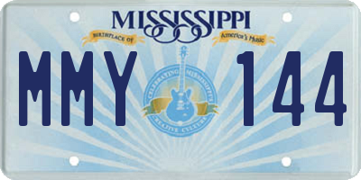 MS license plate MMY144