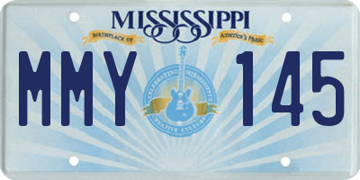 MS license plate MMY145