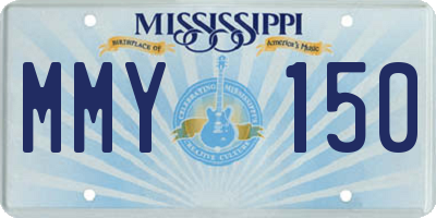 MS license plate MMY150
