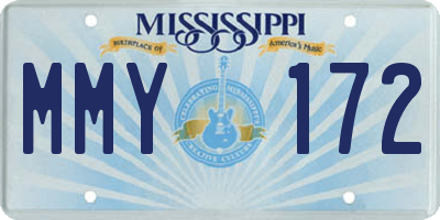 MS license plate MMY172