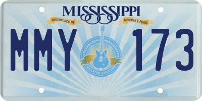 MS license plate MMY173