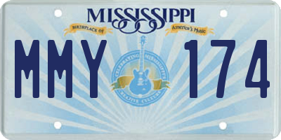 MS license plate MMY174