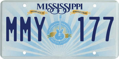 MS license plate MMY177