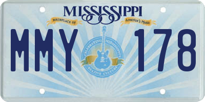 MS license plate MMY178