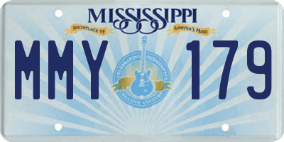 MS license plate MMY179