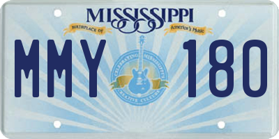 MS license plate MMY180