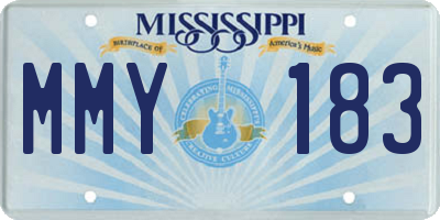 MS license plate MMY183