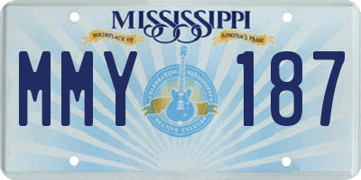 MS license plate MMY187