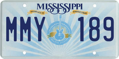 MS license plate MMY189