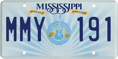 MS license plate MMY191