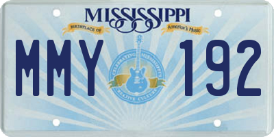 MS license plate MMY192