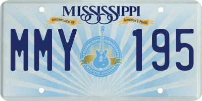 MS license plate MMY195