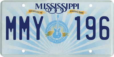 MS license plate MMY196