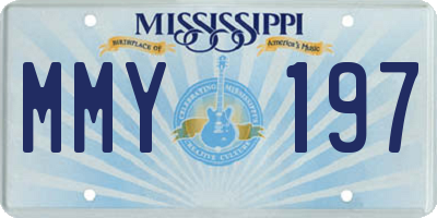 MS license plate MMY197