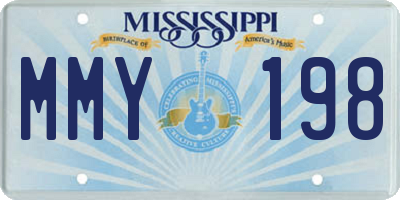 MS license plate MMY198