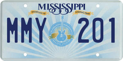 MS license plate MMY201