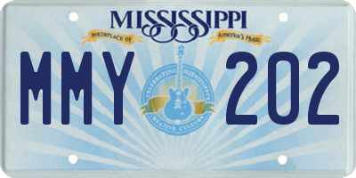 MS license plate MMY202