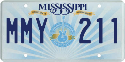 MS license plate MMY211
