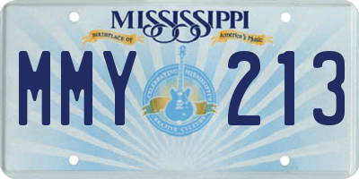 MS license plate MMY213