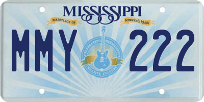 MS license plate MMY222