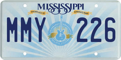 MS license plate MMY226