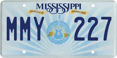 MS license plate MMY227