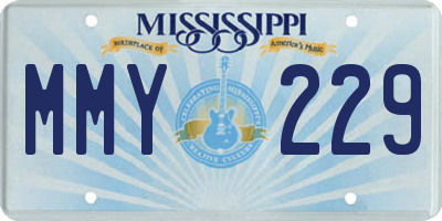 MS license plate MMY229