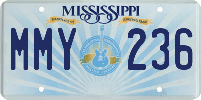 MS license plate MMY236