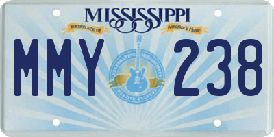 MS license plate MMY238