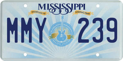 MS license plate MMY239