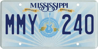 MS license plate MMY240