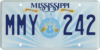 MS license plate MMY242