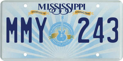 MS license plate MMY243
