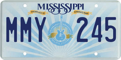 MS license plate MMY245
