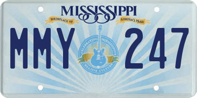 MS license plate MMY247