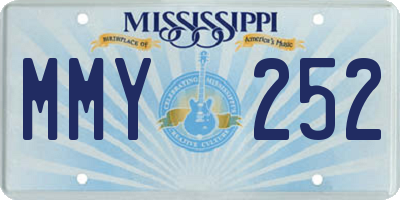 MS license plate MMY252