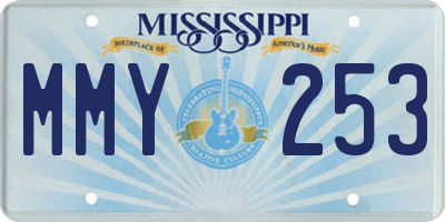 MS license plate MMY253