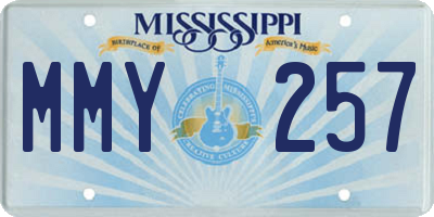 MS license plate MMY257