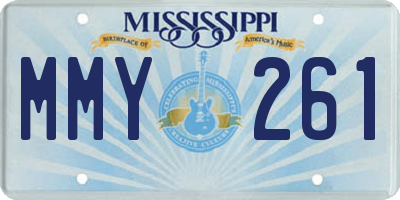 MS license plate MMY261