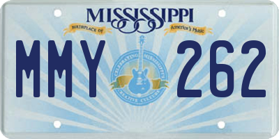 MS license plate MMY262