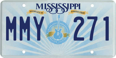 MS license plate MMY271
