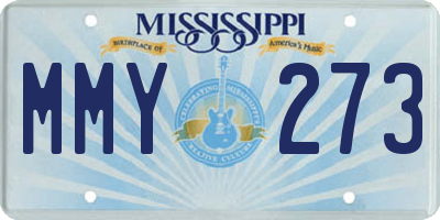 MS license plate MMY273